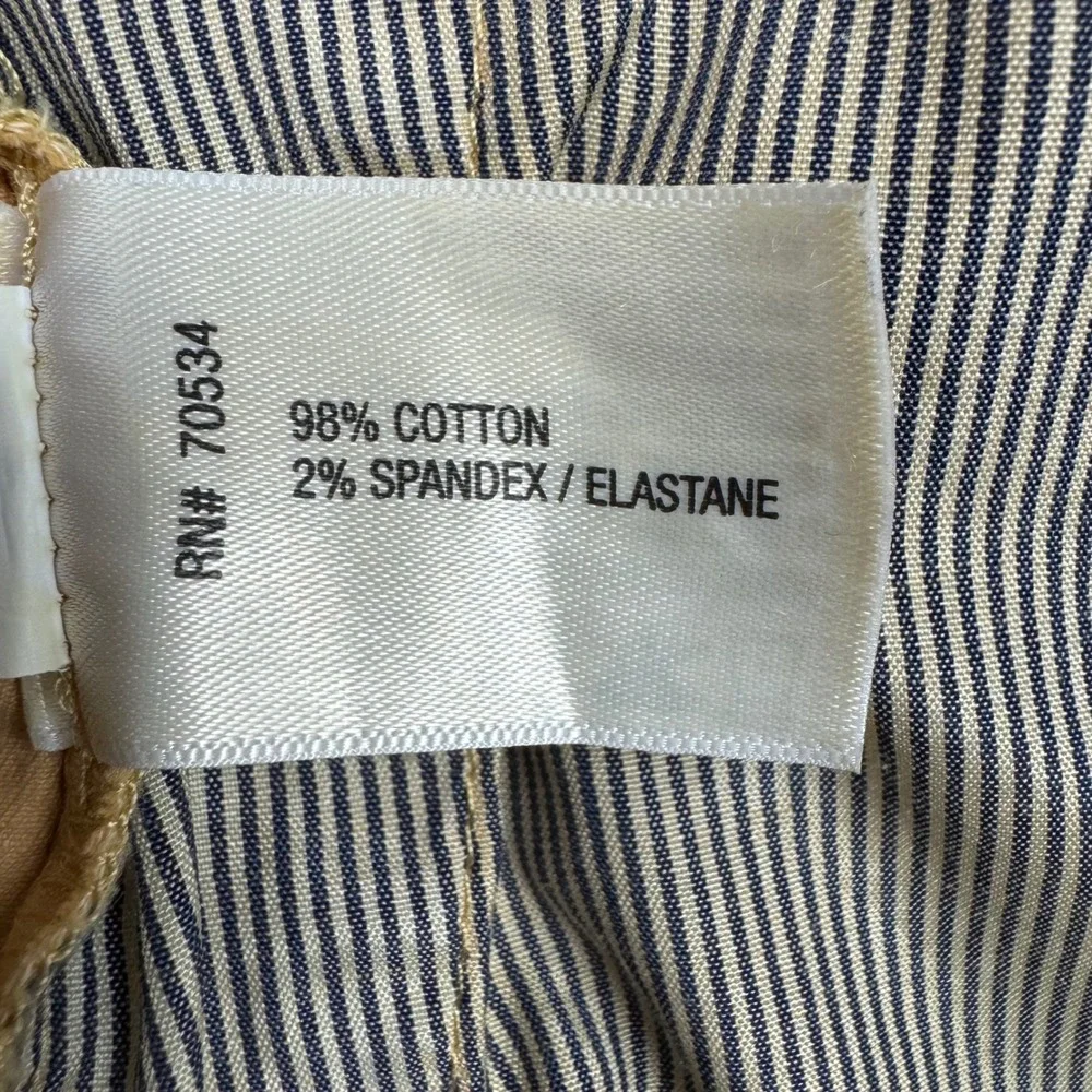 Orvis Chino Shorts Stretch Cotton Casual Mens 36 Light Yellow Khaki Classic Golf